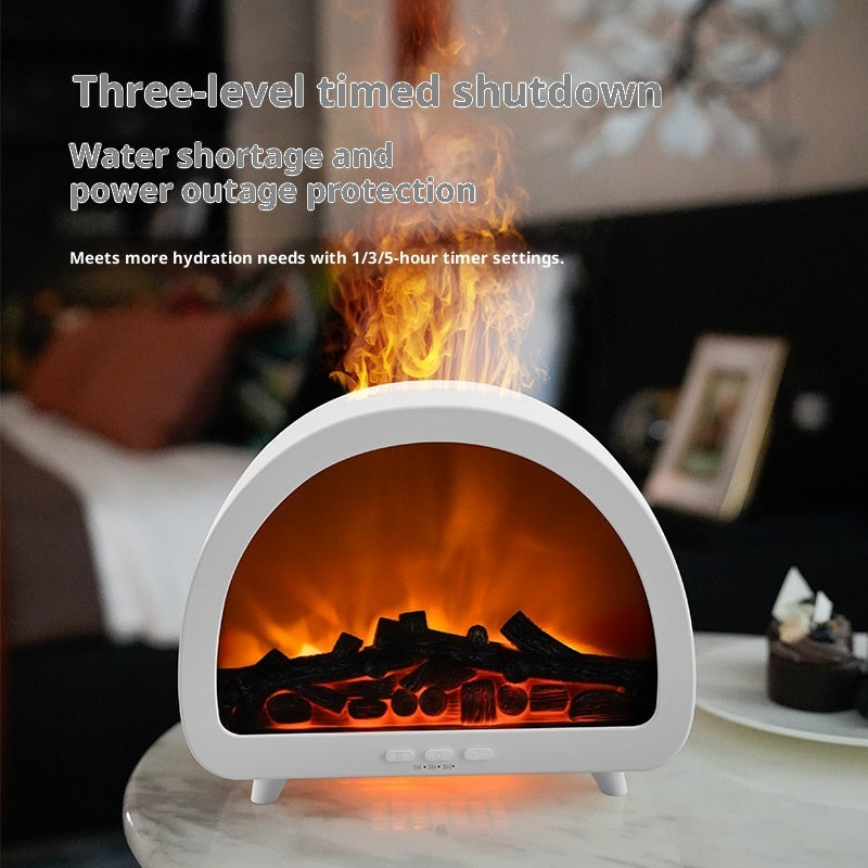 Fireplace Flame Aroma Diffuser Desktop Remote Control Colorful Atmosphere Light