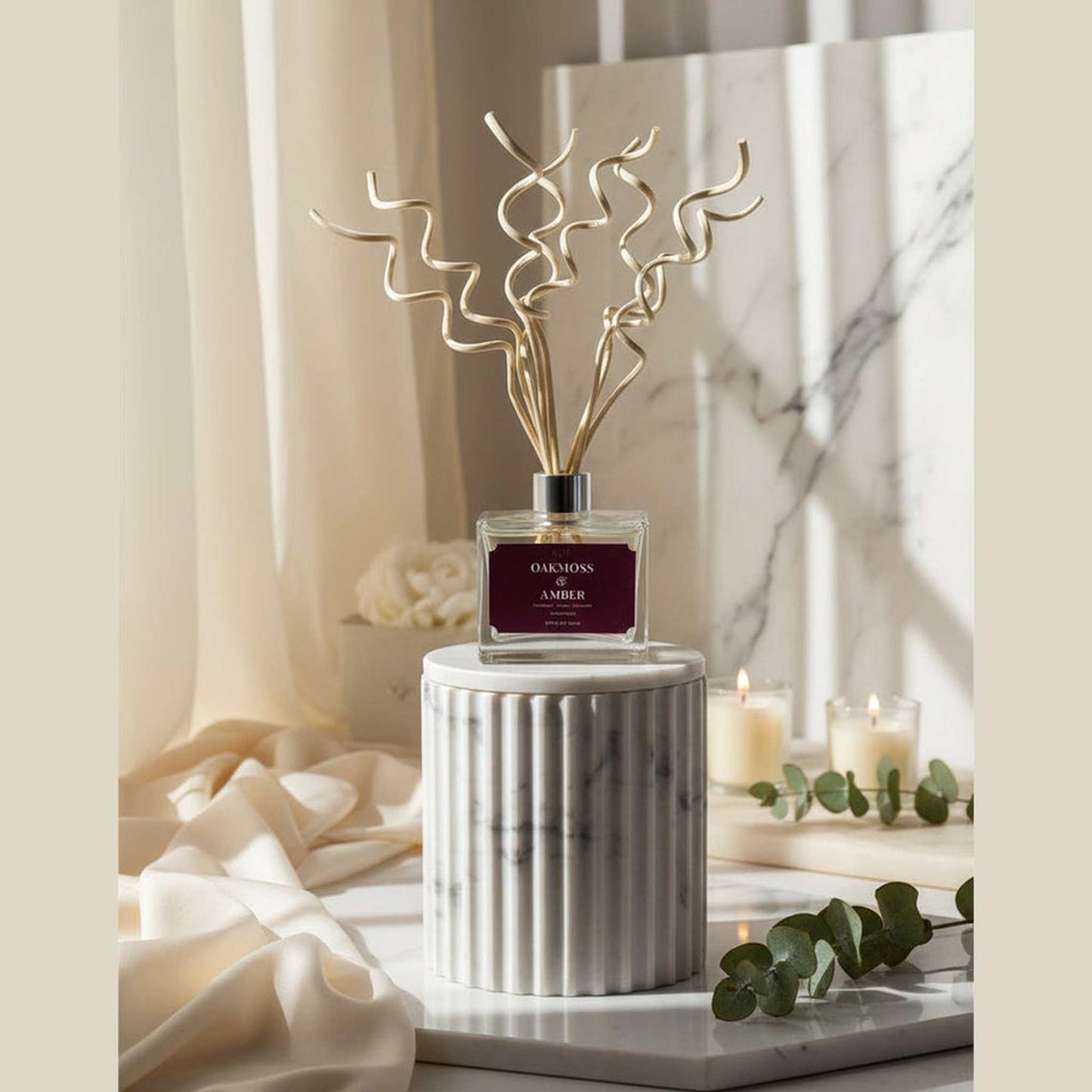 Eichenmoos & Amber Raumduft Diffuser mit Duftstäbchen